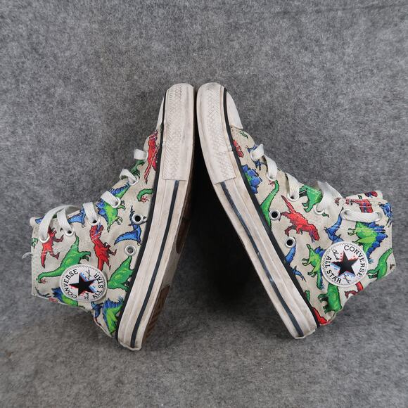 Converse Shoes Junior 1 Chuck Taylor All Star High Top Sneakers Dinosaurs Canvas - Picture 10 of 12